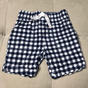 Carter’s Blue & White Checkered Drawstring Shorts (Size: 3T)